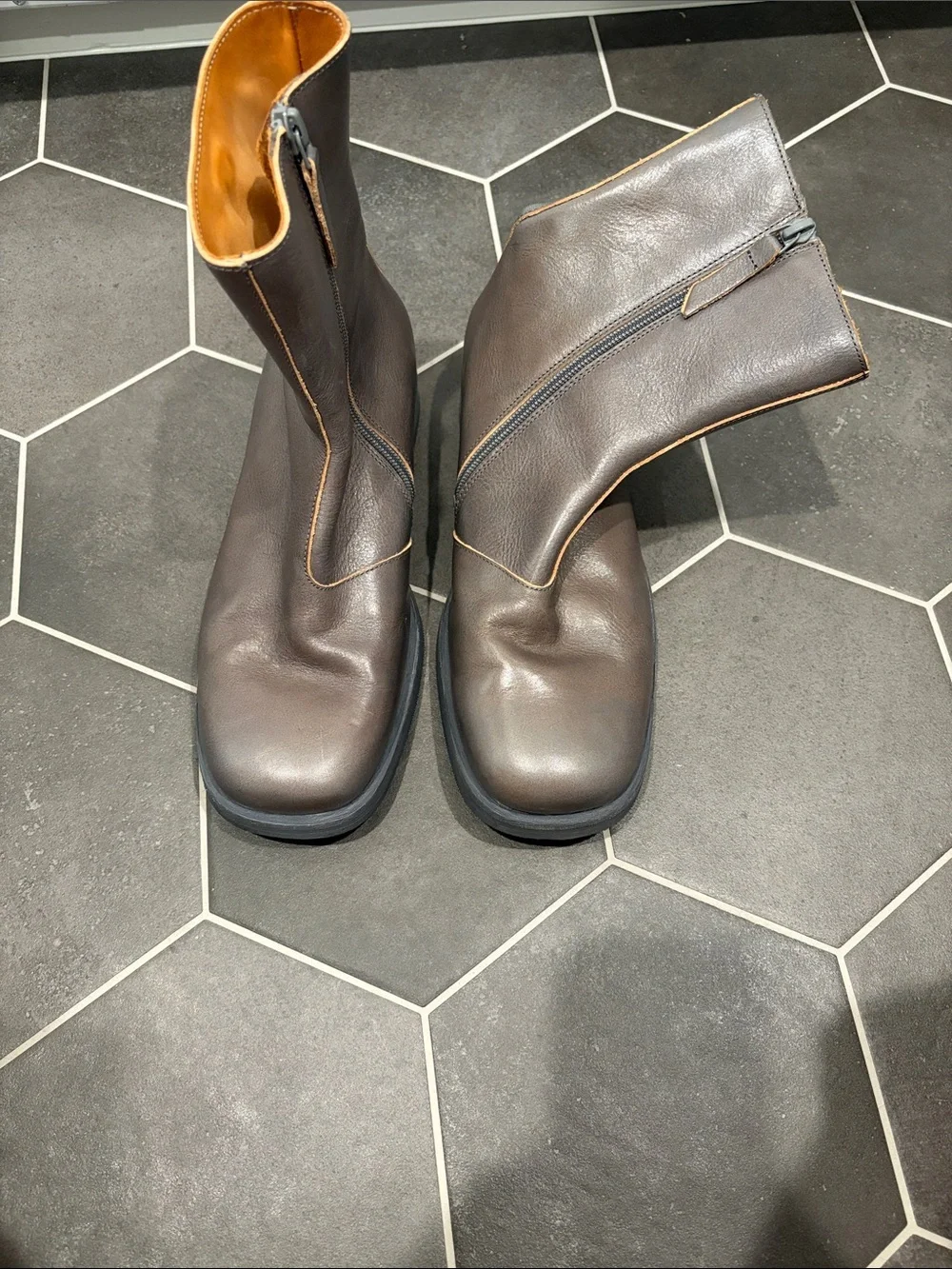OUR LEGACY Men's Camion Boots Size 40/US7 in Phantom Tensile Leather